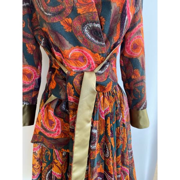 EDOARDO ROCHA Haute Couture Jacket Skirt Suit Two-Piece Set Wool Silk US 4/6 - Picture 4 of 16